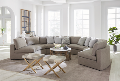 Griffin 23" Cross Ottoman - Frosted Hide