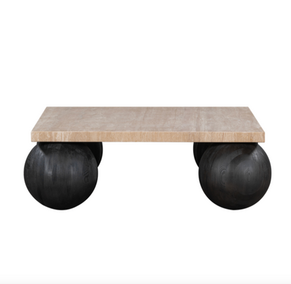 Aria 43" Coffee Table - Warm Travertine