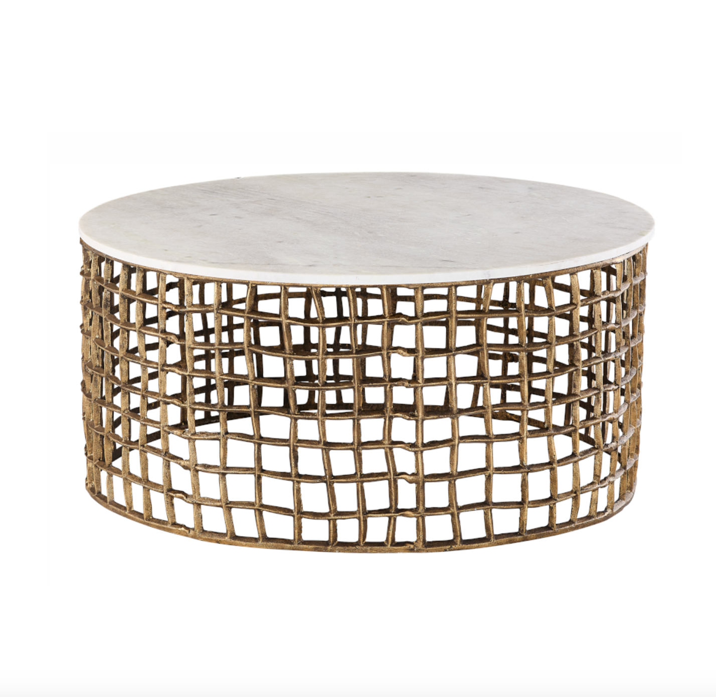 Luna 38" Coffee Table - Cloud Marble