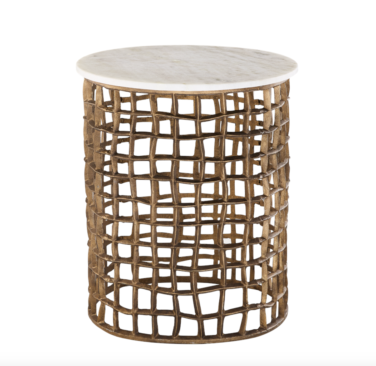 Luna 18" End Table - Cloud Marble