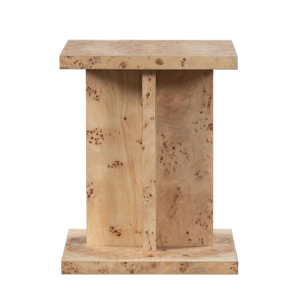 Azalea 18" End Table - Toasted Burl