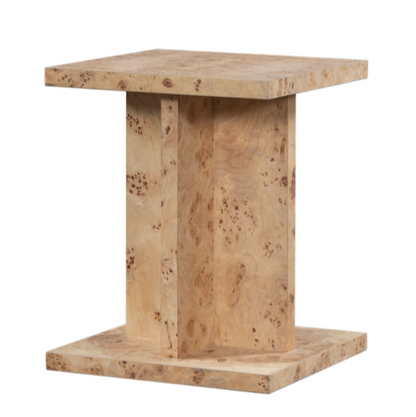 Azalea 18" End Table - Toasted Burl