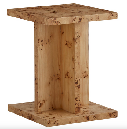 Azalea 18" End Table - Toasted Burl