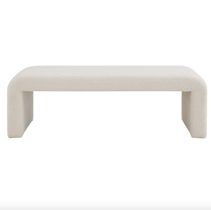 Constance 61" Bench - Ivory Cloud