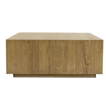 Dane 42" Square Oak Coffee Table Table - Light Brown