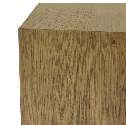 Dane 42" Square Oak Coffee Table Table - Light Brown