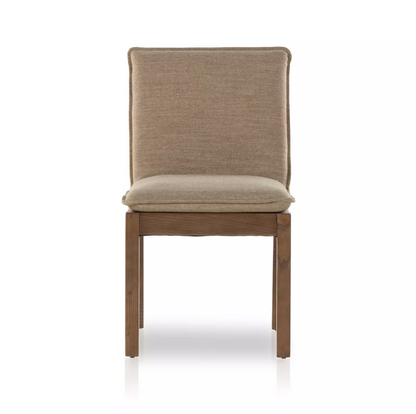 Elara 20" Top Grain Leather Dining Chair - Alcala Fawn