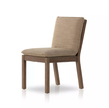 Elara 20" Top Grain Leather Dining Chair - Alcala Fawn