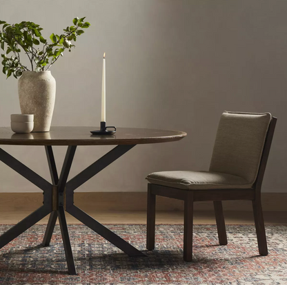 Elara 20" Top Grain Leather Dining Chair - Alcala Fawn