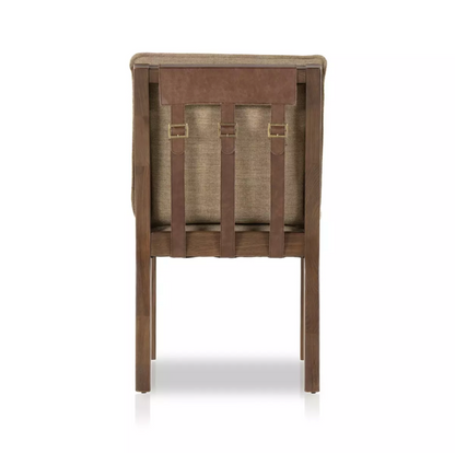 Elara 20" Top Grain Leather Dining Chair - Alcala Fawn