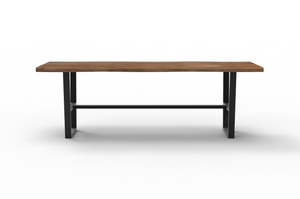 Malcolm Acacia 108" Counter Height Gathering Table - Natural + Smoke