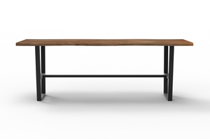 Malcolm Acacia 120" Bar Height Pub Table - Natural + Smoke