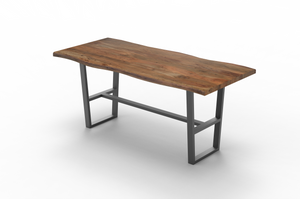 Malcolm Acacia 96" Bar Height Pub Table - Natural + Smoke