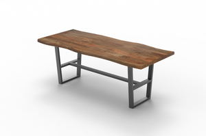 Malcolm Acacia 96" Counter Height Gathering Table - Natural + Smoke