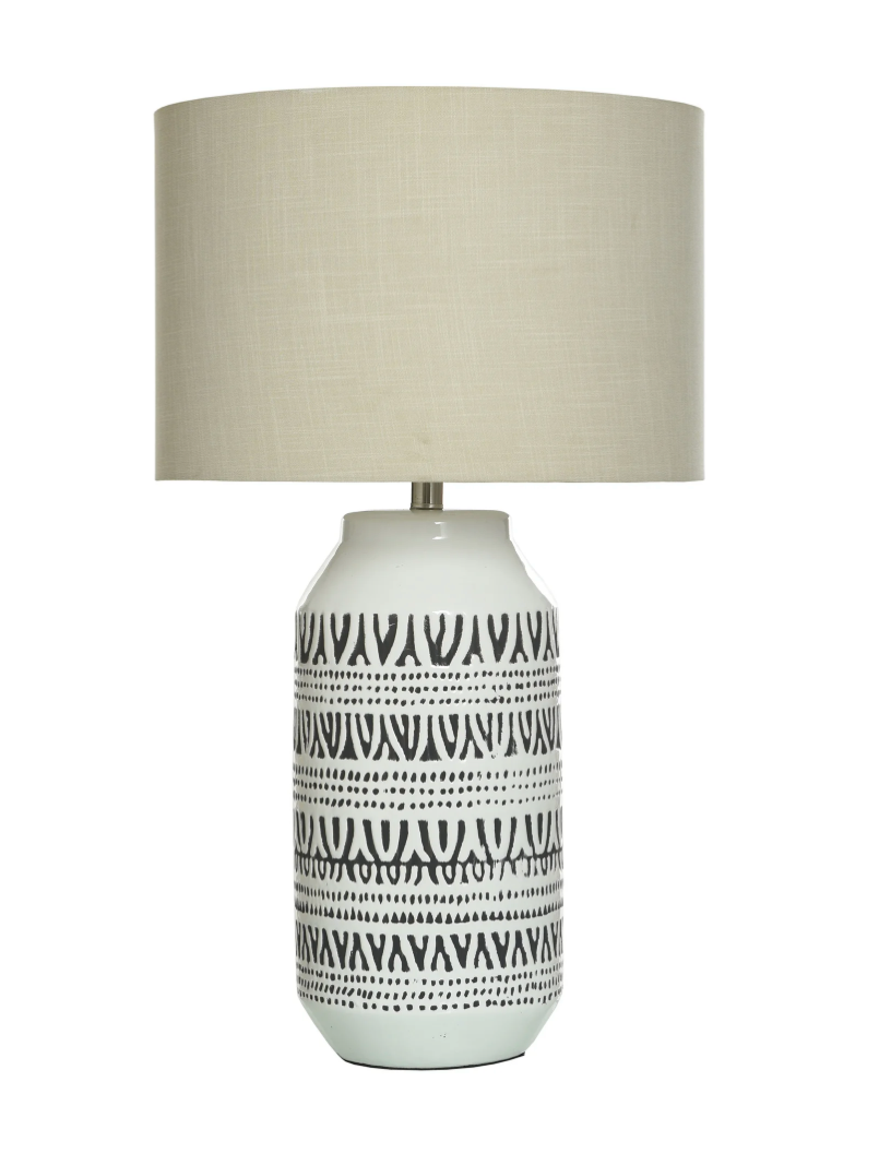 Transcends 30" Table Lamp - Etched Tribal