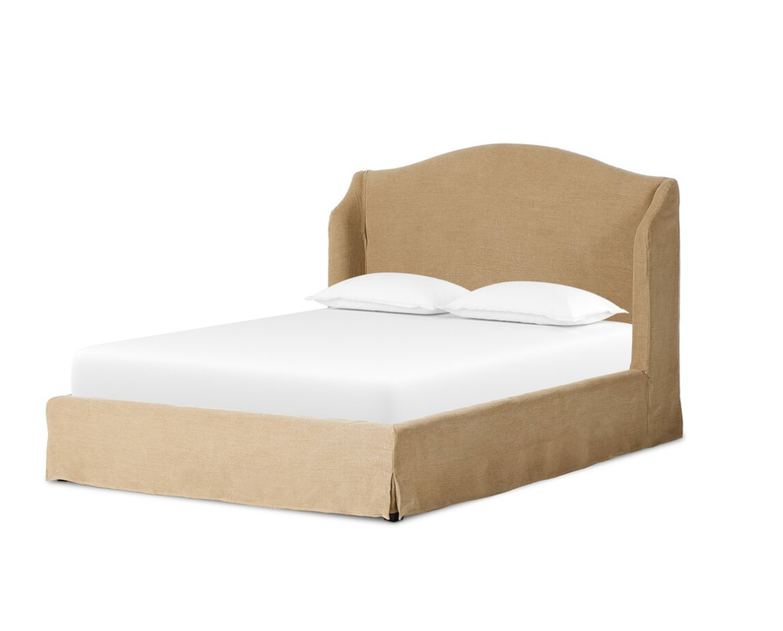 Claire Slipcovered Queen Bed - Canvas Linen