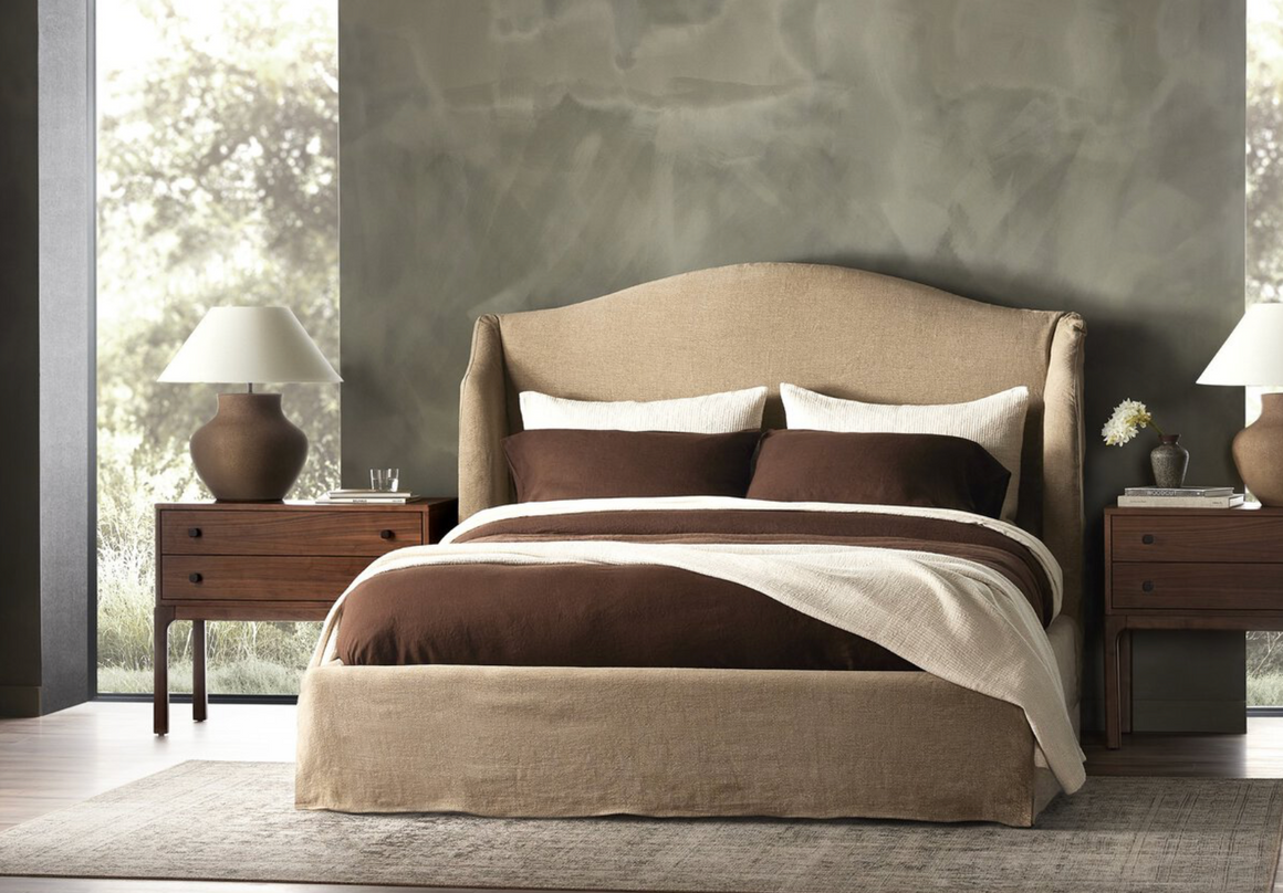 Claire Slipcovered King Bed - Canvas Linen