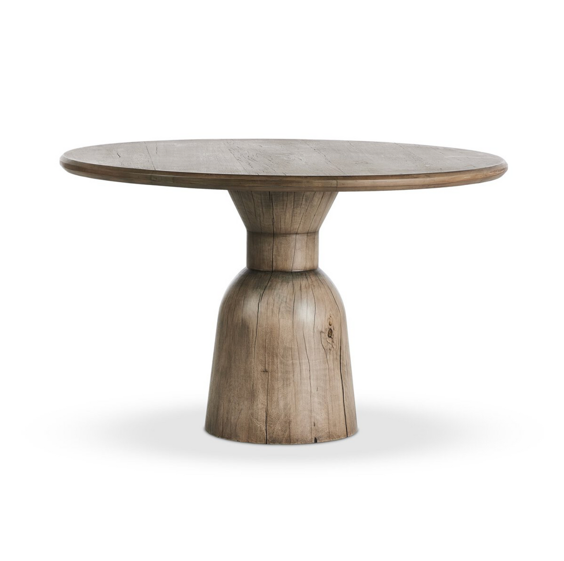 Iris 48" Round Dining Table - Aged Drifted Oak