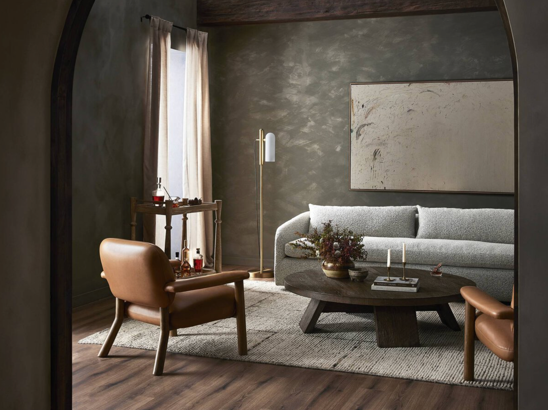 Solstice 55" Coffee Table - Ashen Oak Resawn