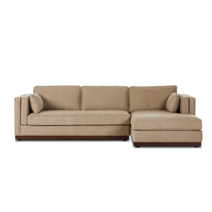Amber 121" RAF 2 Piece Sectional W/ Chaise - Quenton Pebble