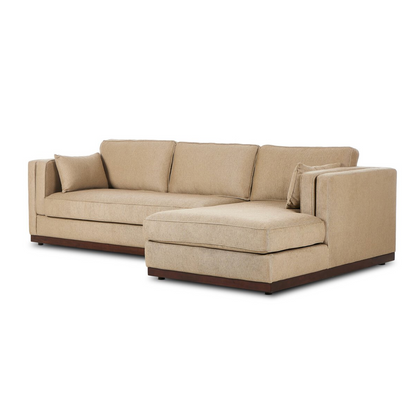 Amber 121" 2 Piece Sectional w/ RAF Chaise - Quenton Pebble