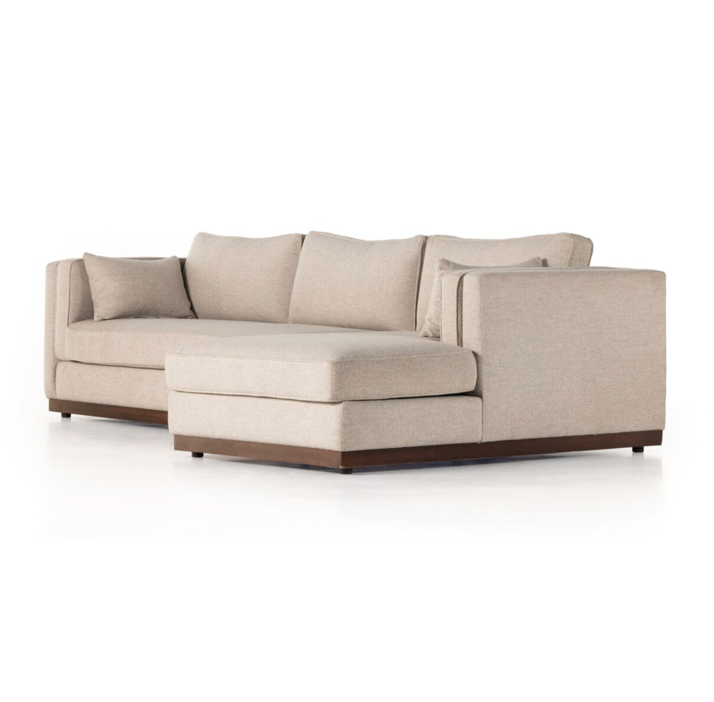 Amber 121" 2 Piece Sectional w/ RAF Chaise - Performance Nova Taupe