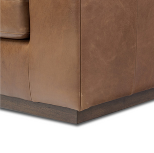 Harmonia 55" Top Grain Leather Chair & Half - Dulane Mahogany