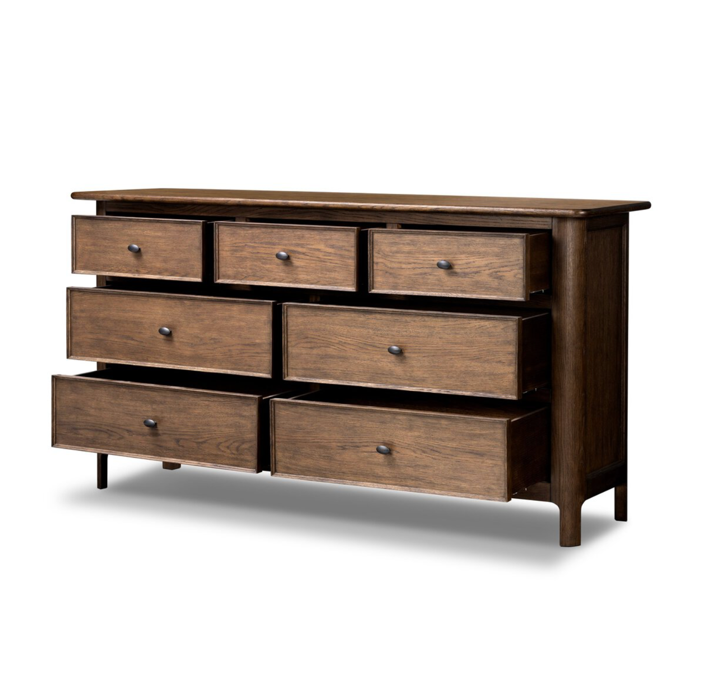 Eden 72" 7 Drawer Dresser - Aged Oak