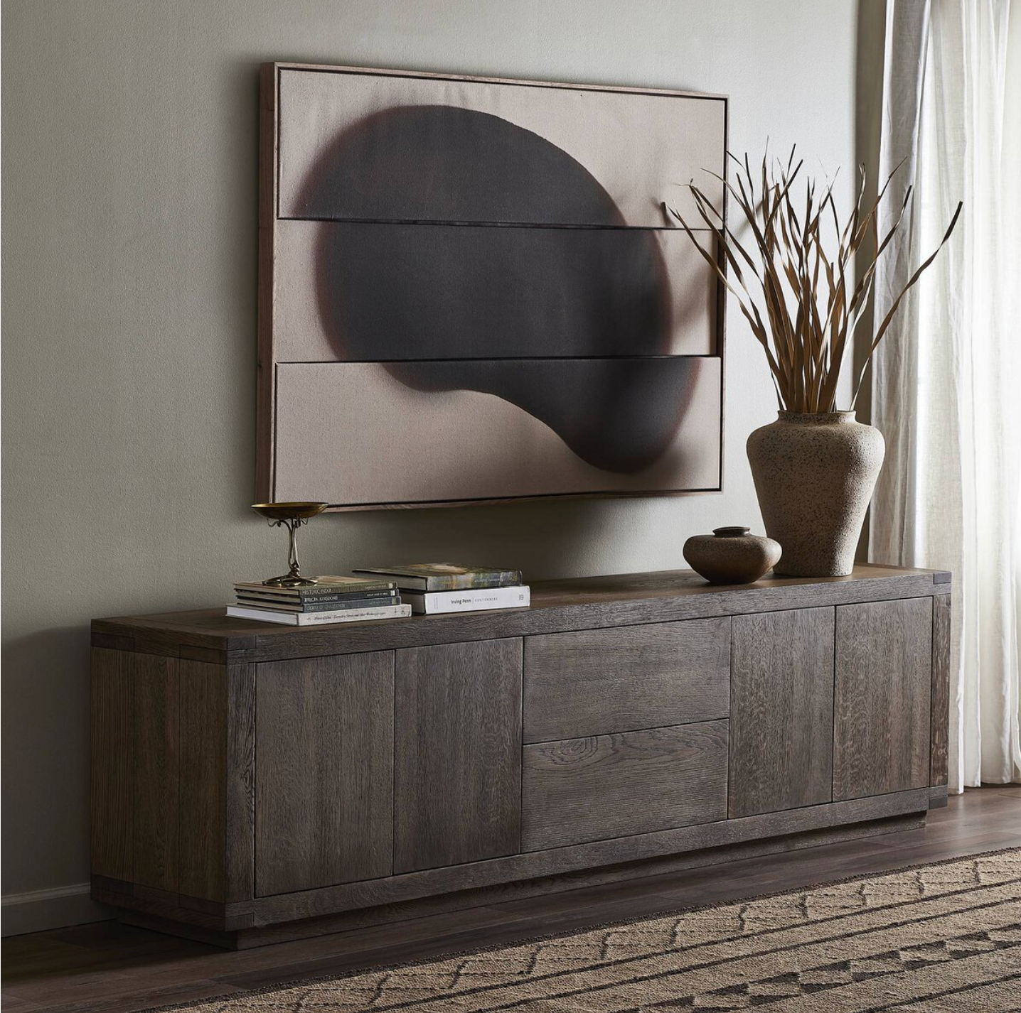 Helvetica 94" Sideboard - Worn Oak