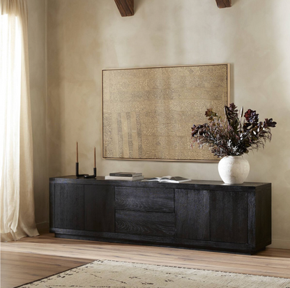 Helvetica 94" Sideboard - Worn Black