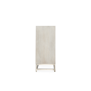 Artisan 76" 4 Door Mirror Sideboard - White Wash