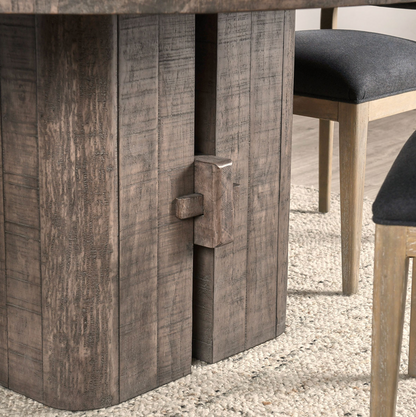 Valentina 60" Round Dining Table - Aged Brown