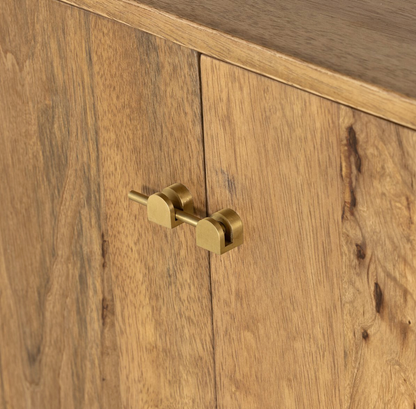 Rahim 84" 4 Shelf Bookcase - Toasted Acacia