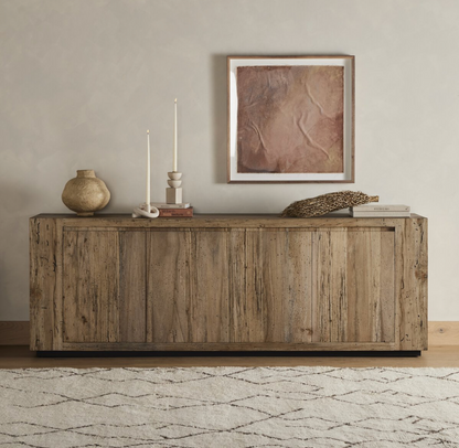 Laramie 95" 4 Door Sideboard - Rustic Oak