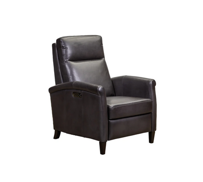 Athena 29" Top Grain Leather Power Reclining Chair - Onyx