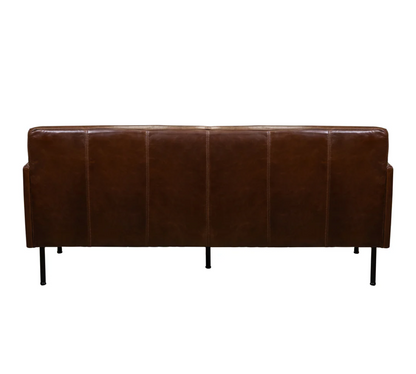 Apollo 70" Top Grain Leather 2 Cushion Sofa - Bark