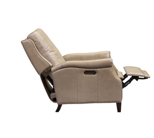 Everest 31" Top Grain Leather Power Reclining Chair - Mushroom