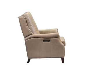 Everest 31" Top Grain Leather Power Reclining Chair - Mushroom