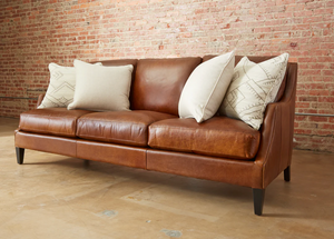 Flare 88" 3 Cushion Sofa - Chestnut