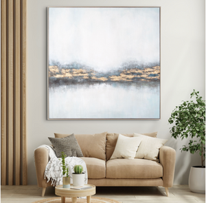 Reverberation 50" Framed Canvas Art