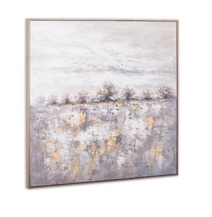 Amber Fields 48" Framed Canvas Art