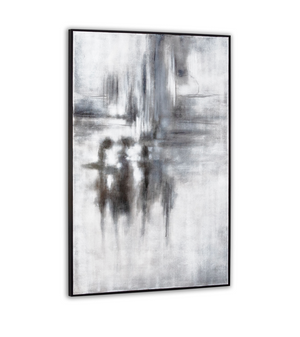 Nocturnal 40" Framed Hand Painted Canvas Art