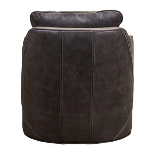 Piper 29" Top Grain Leather Swivel Chair - Slate