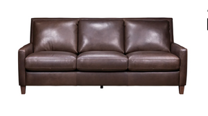 Bergamo 91" Top Grain Leather Sofa- Coffee Bean