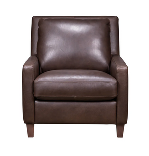 Bergamo 35" Top Grain Leather Chair - Coffee Bean