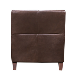 Bergamo 35" Top Grain Leather Chair - Coffee Bean