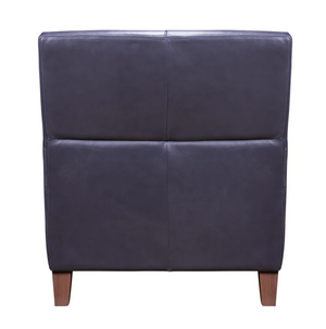 Bergamo 35" Top Grain Leather Chair- Lagoon