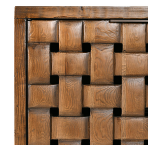 Lewis 81" 4 Door Reclaimed Pine Woven Sideboard - Hazelnut