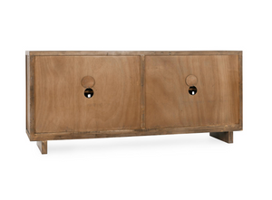 Lewis 81" 4 Door Reclaimed Pine Woven Sideboard - Hazelnut