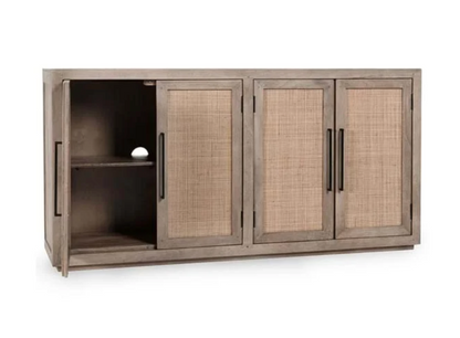 Plateau 72" 4 Door Sideboard - Natural Taupe + Cane